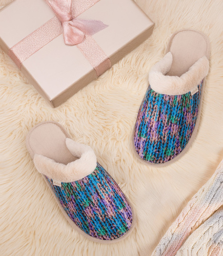 NS-111 Kapcie damskie Natural Style Niebieski fioletowy