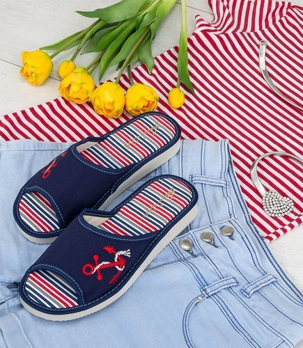 NS-095 Kapcie damskie Natural Style Kotwica