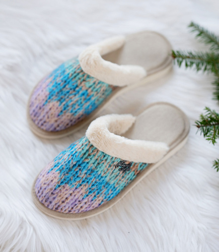 NS-111 Kapcie damskie Natural Style Niebieski fioletowy