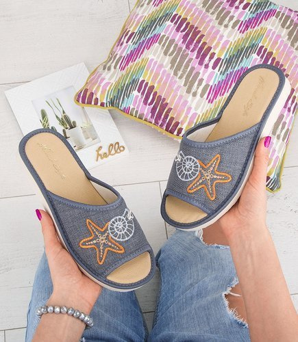 NS-052 Kapcie damskie Natural Style Muszelka