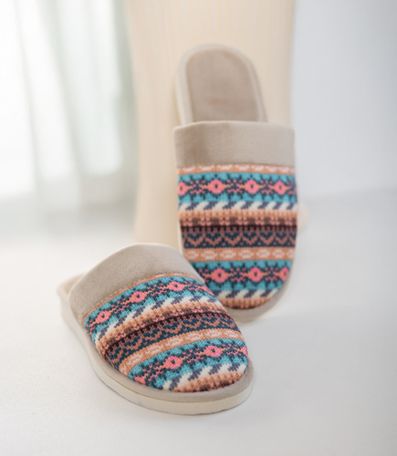 NS-071 Kapcie damskie Natural Style Sweter Norweski