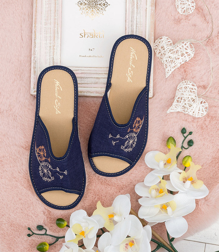 NS-092 Kapcie damskie Natural Style Dmuchawce