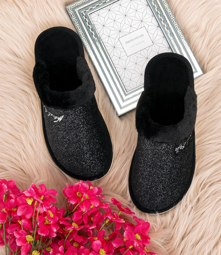 NS-105 kapcie damskie Natural Style Brokat