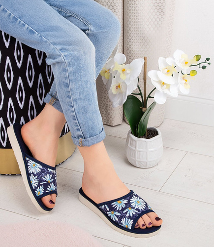 NS-018 Kapcie damskie Natural Style Stokrotka o.