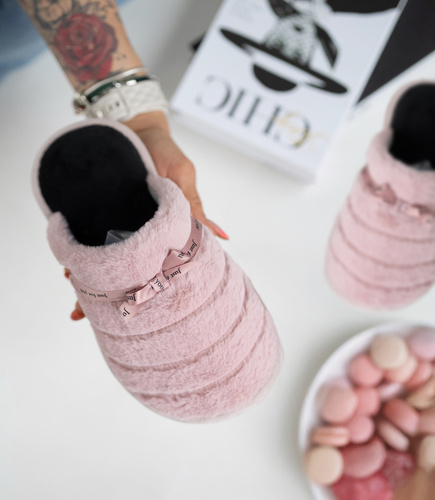 NS-260 Kapcie damskie Natural Style Wstążka