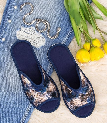 NS-061 Kapcie damskie Natural Style Skóra Węża